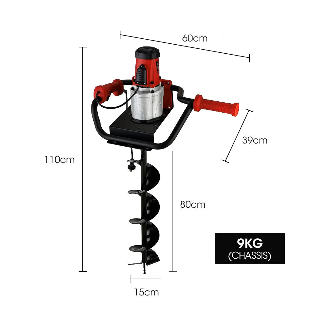 Baumr-AG 1500W Electric Post Hole Auger Digger - Tools >