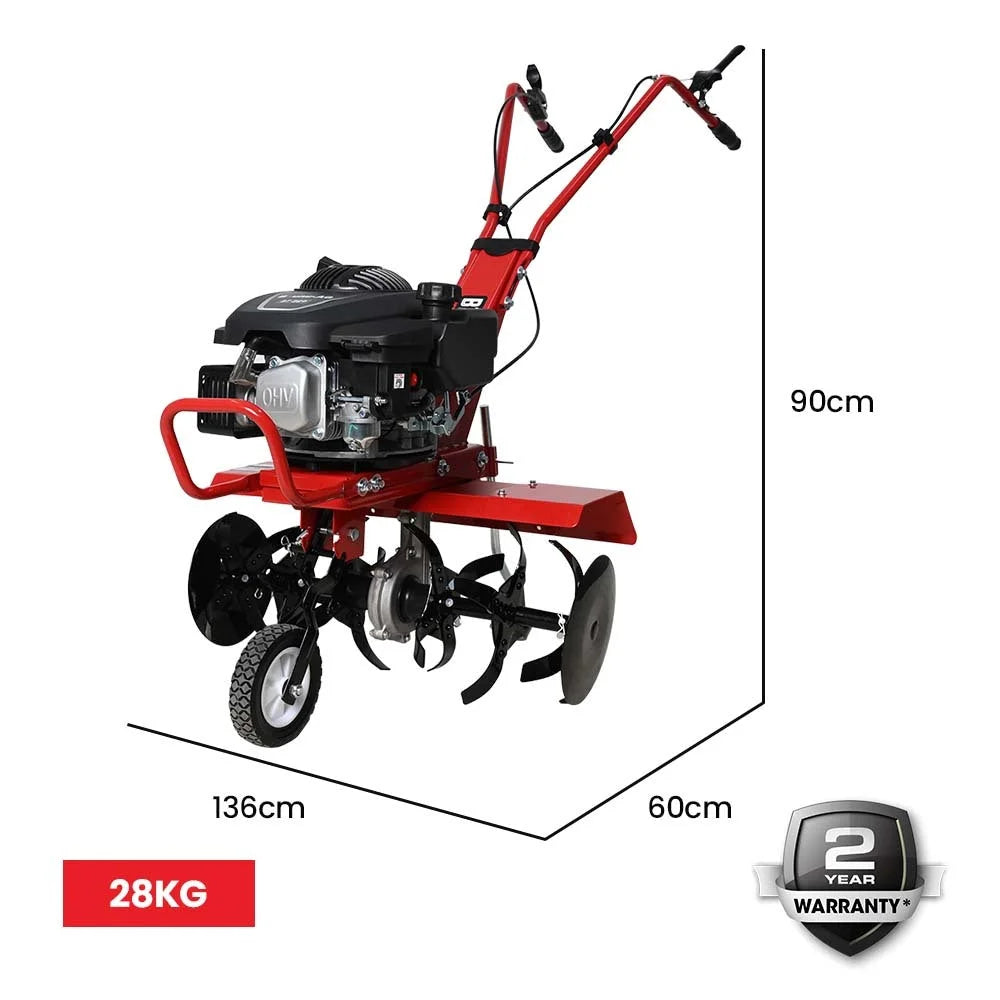 Baumr-AG 150CC Garden Tiller Cultivator Petrol Rototiller