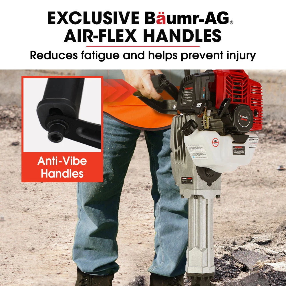 BAUMR-AG 2 Stroke 52cc Petrol Jackhammer with 2 Chisels