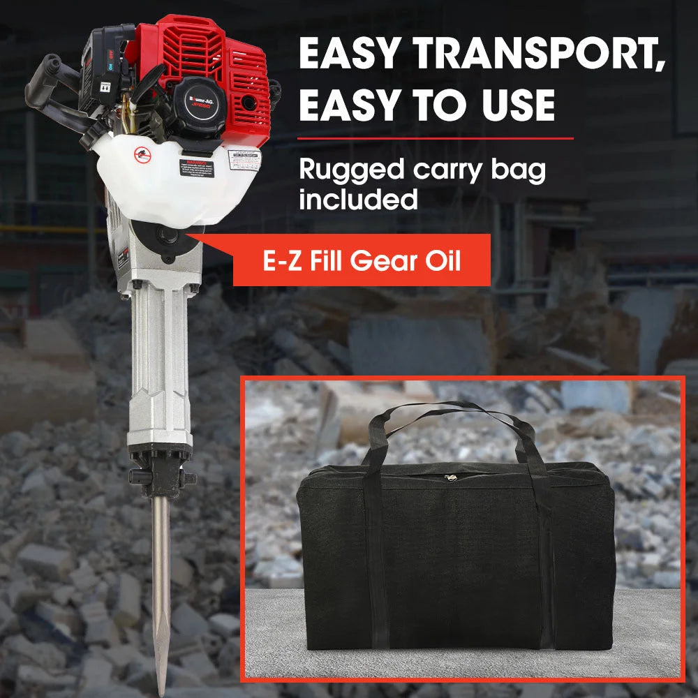 BAUMR-AG 2 Stroke 52cc Petrol Jackhammer with 2 Chisels