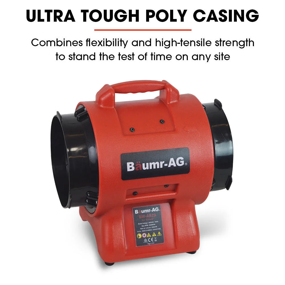 Baumr-AG 200mm (8 inch) Portable Air Blower Mover Axial