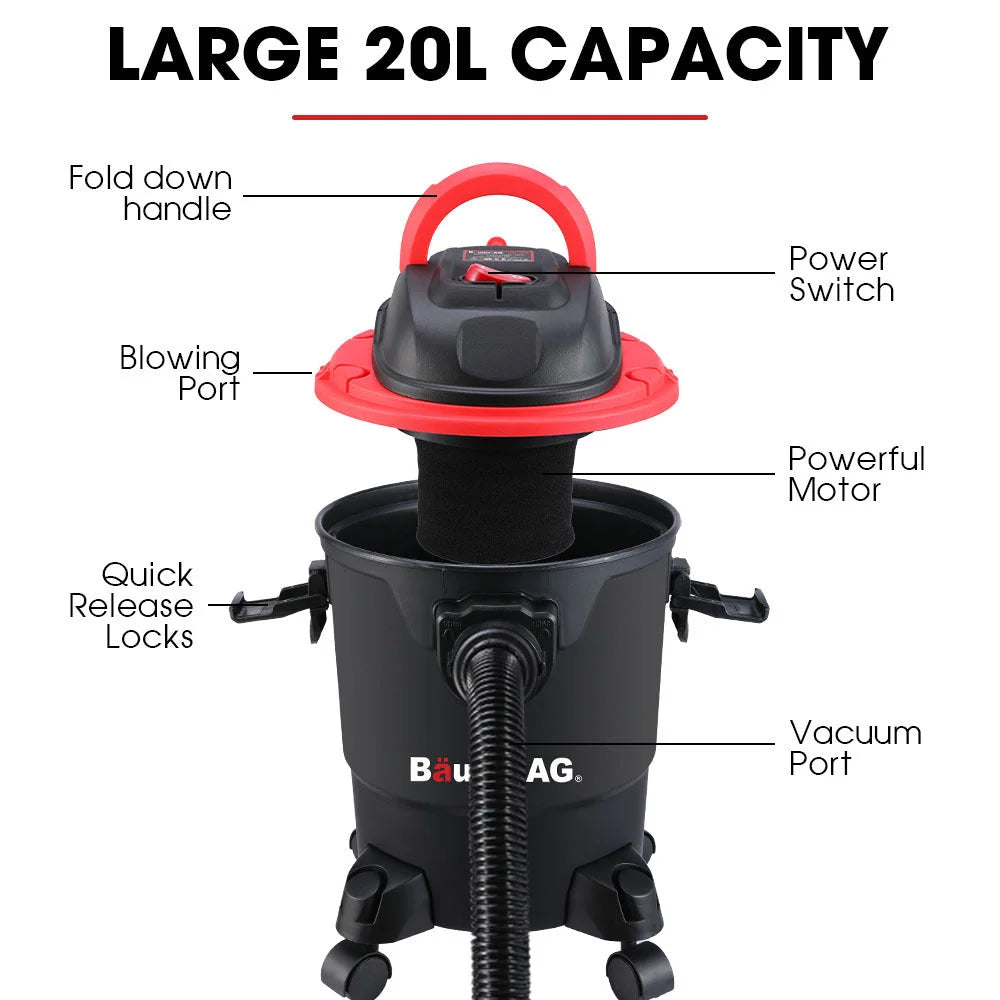 Baumr-AG 20L 1200W Wet and Dry Vacuum Cleaner with Blower