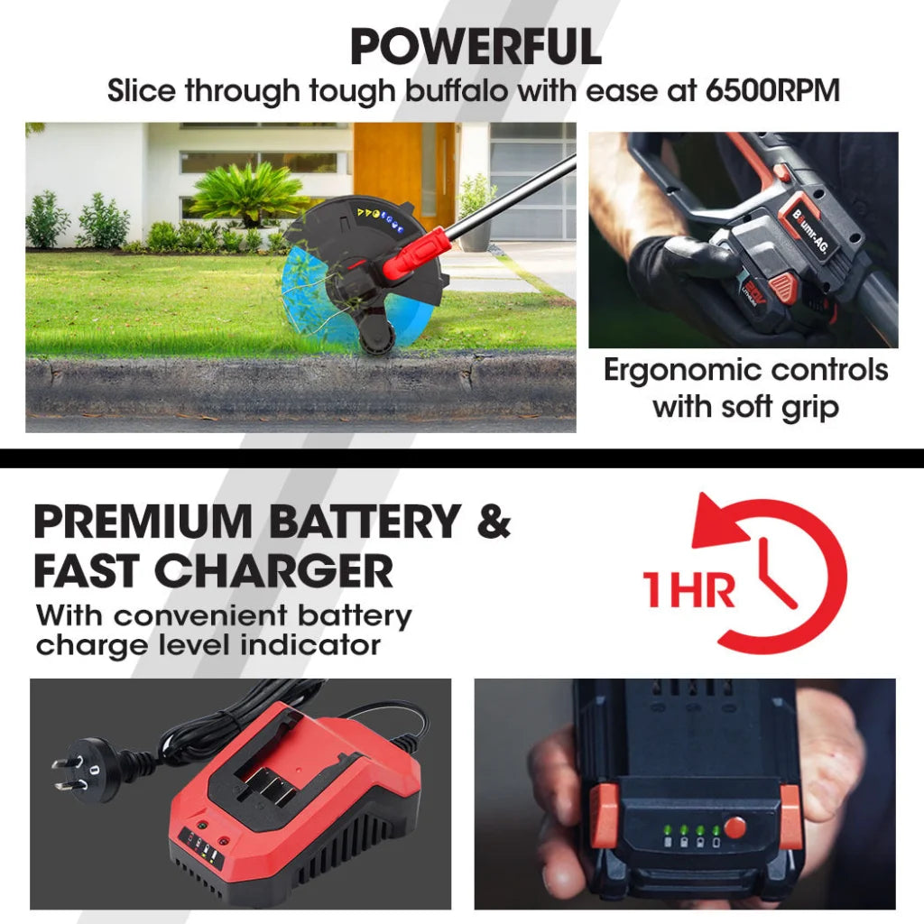 Baumr-AG 20V Cordless Line Trimmer Whipper Snipper Electric