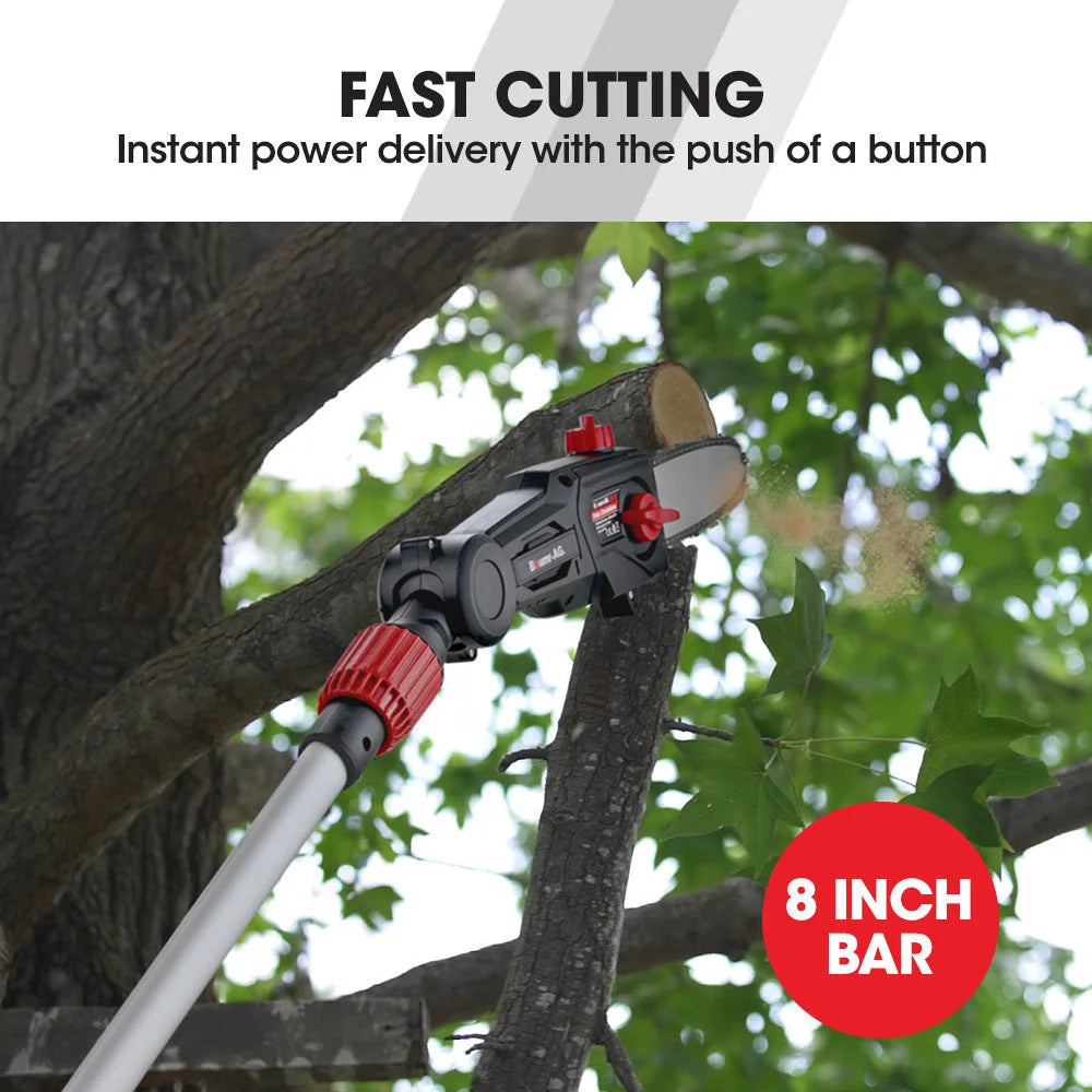 BAUMR-AG 20V SYNC Cordless Pole Saw & Hedge Trimmer Combo 8
