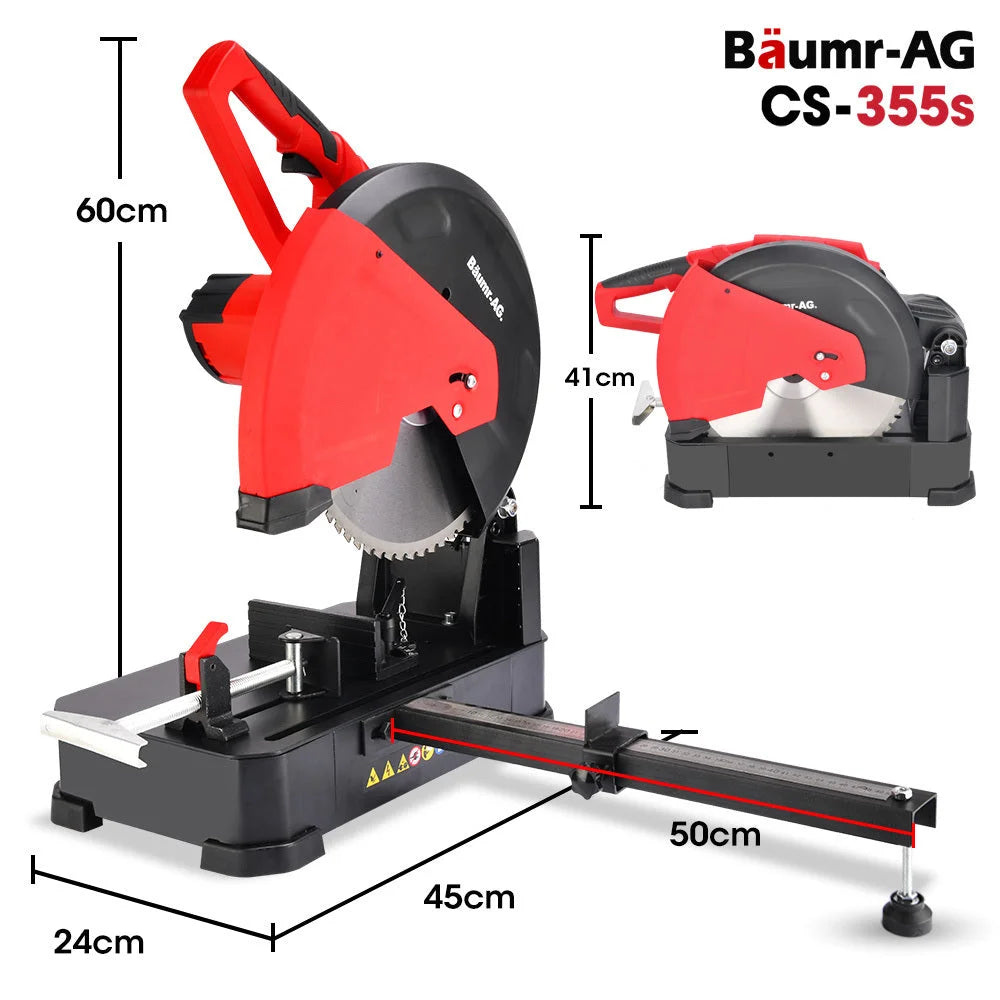 Baumr-AG 2400W 355mm 14’’ Metal Cut Off Cold Saw Premium