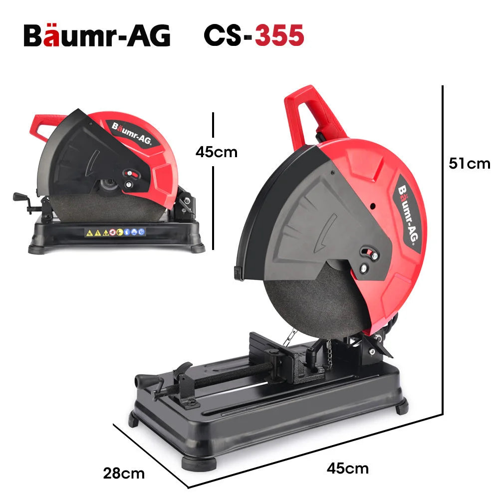Baumr-AG 2400W 355mm 14’’ Metal Cut Off Cold Saw Soft Start