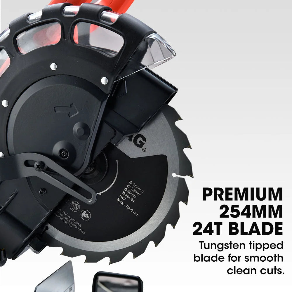 BAUMR-AG 254mm Sliding Compound dual Mitre Drop Saw