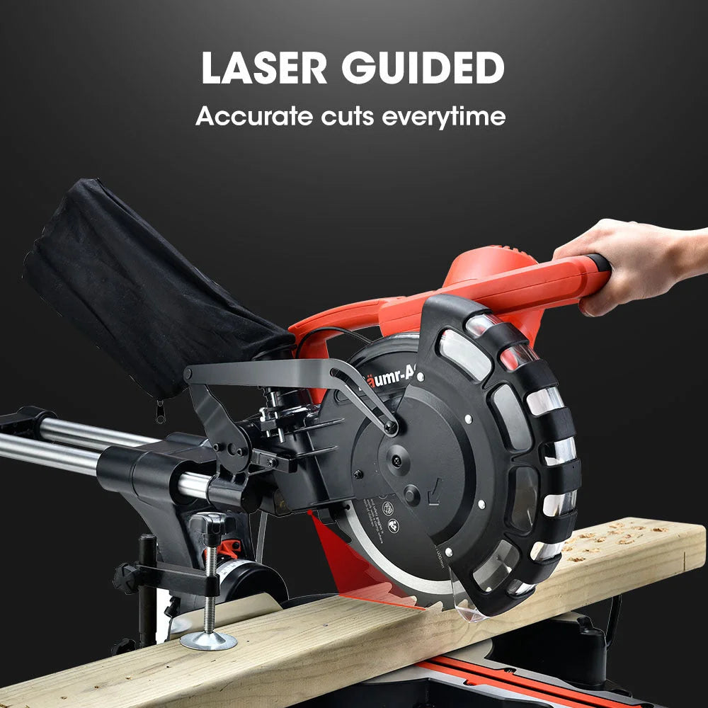 BAUMR-AG 254mm Sliding Compound dual Mitre Drop Saw