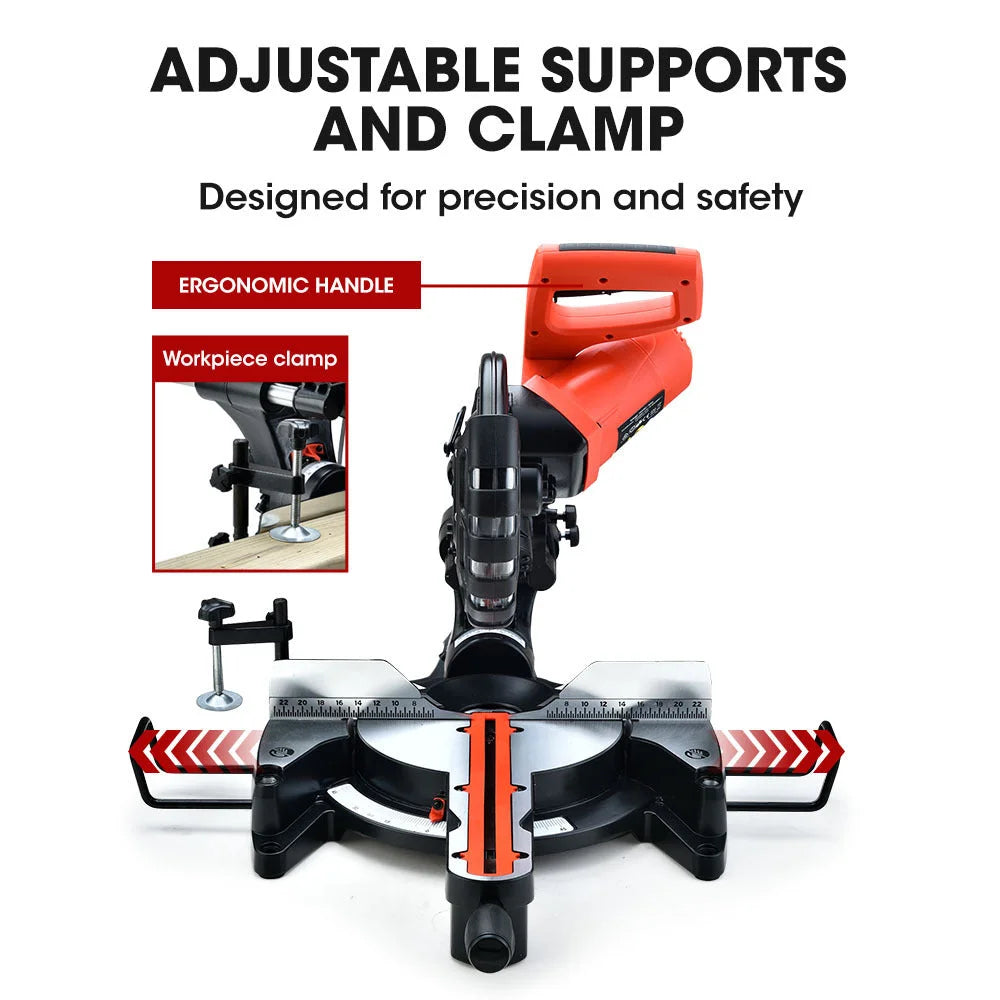 BAUMR-AG 254mm Sliding Compound dual Mitre Drop Saw