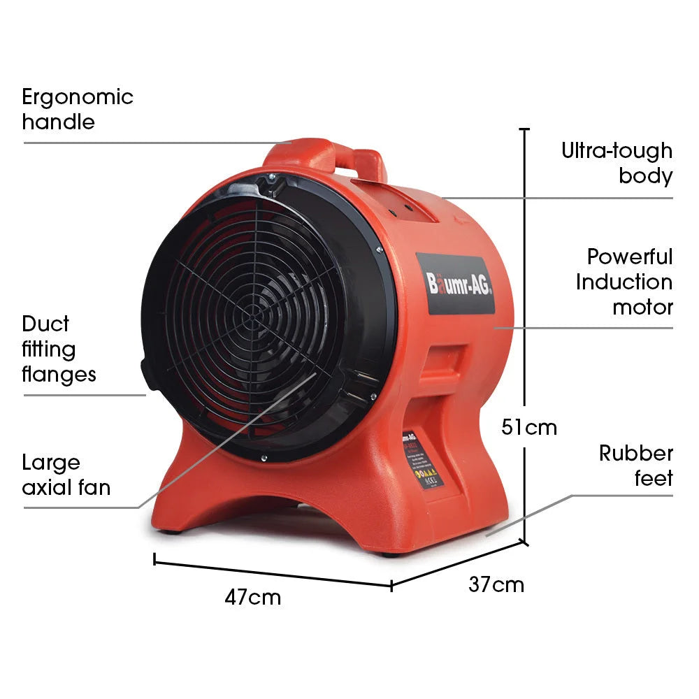 Baumr-AG 300mm (12 inch) Portable Air Blower Mover Axial