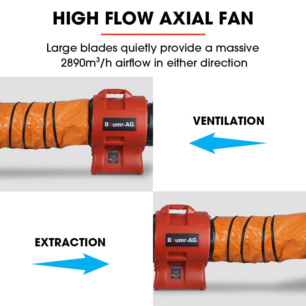 Baumr-AG 300mm (12 inch) Portable Air Blower Mover Axial