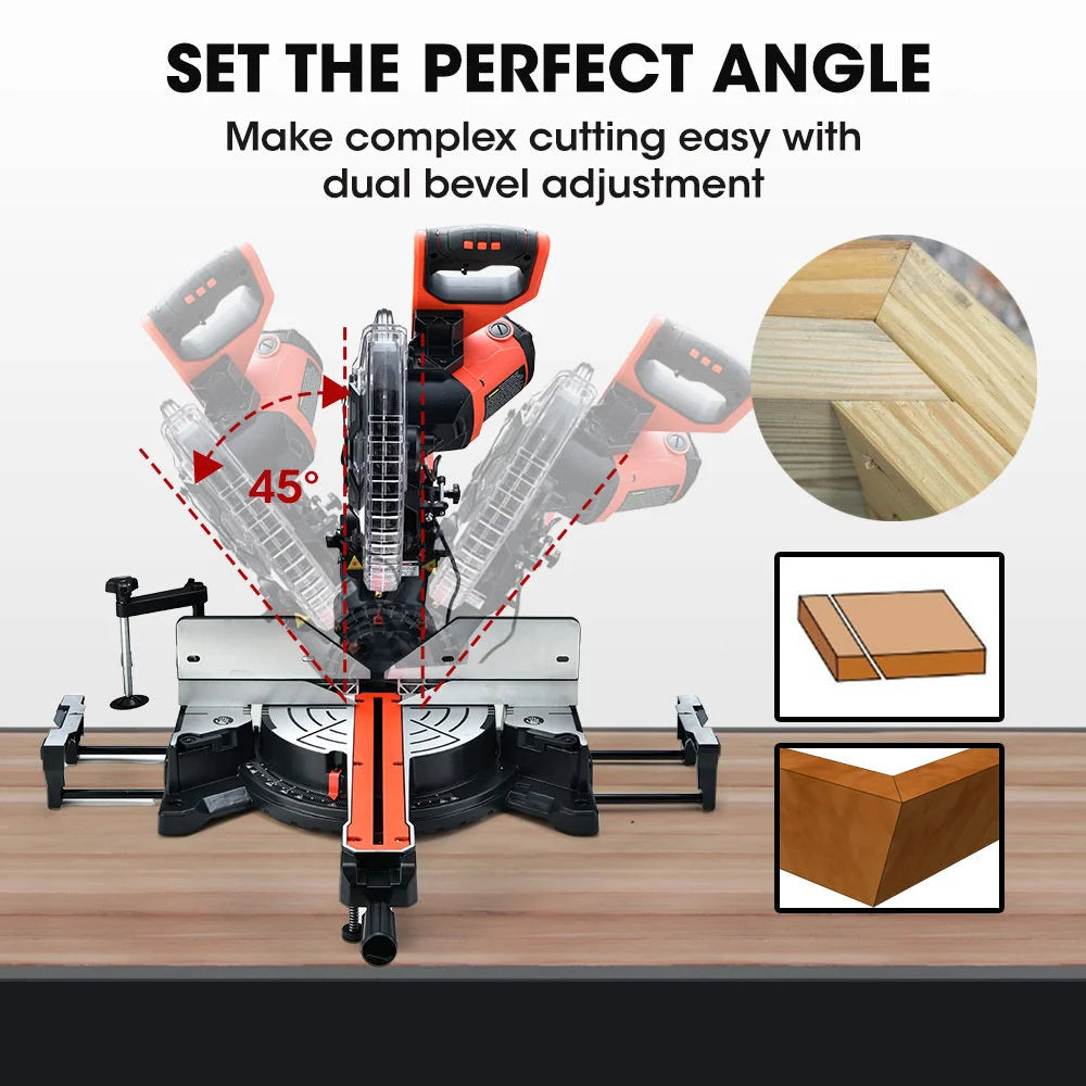 BAUMR-AG 305mm Dual Bevel Sliding Compound Mitre Drop Saw