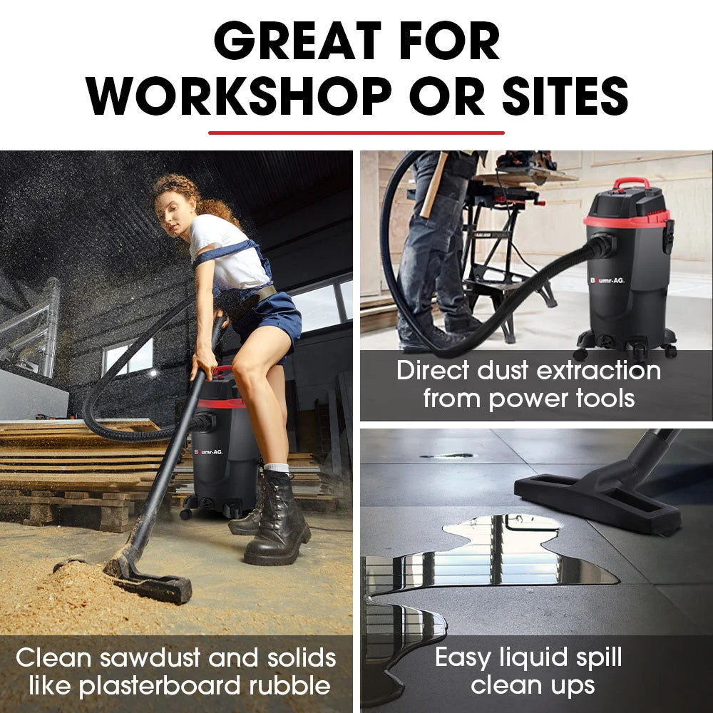 Baumr-AG 30L 1200W Wet and Dry Vacuum Cleaner with Blower