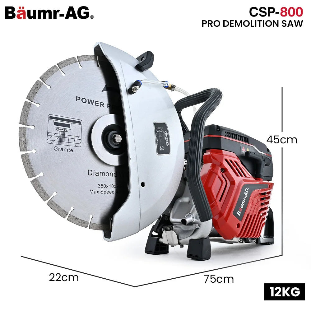 BAUMR-AG 350mm Professional Concrete Demolition Saw 74cc