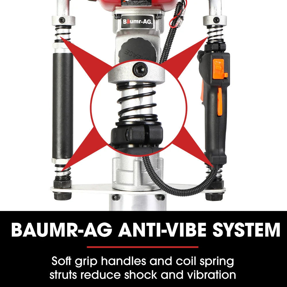 BAUMR-AG 38cc 4-Stroke Petrol Post Driver with Carry Case &