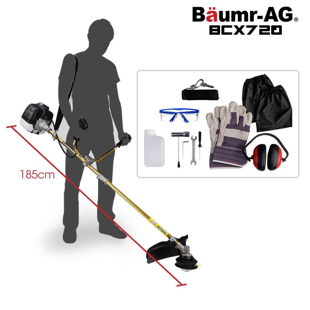 Baumr-AG 65CC Brushcutter Whipper Snipper Trimmer Brush