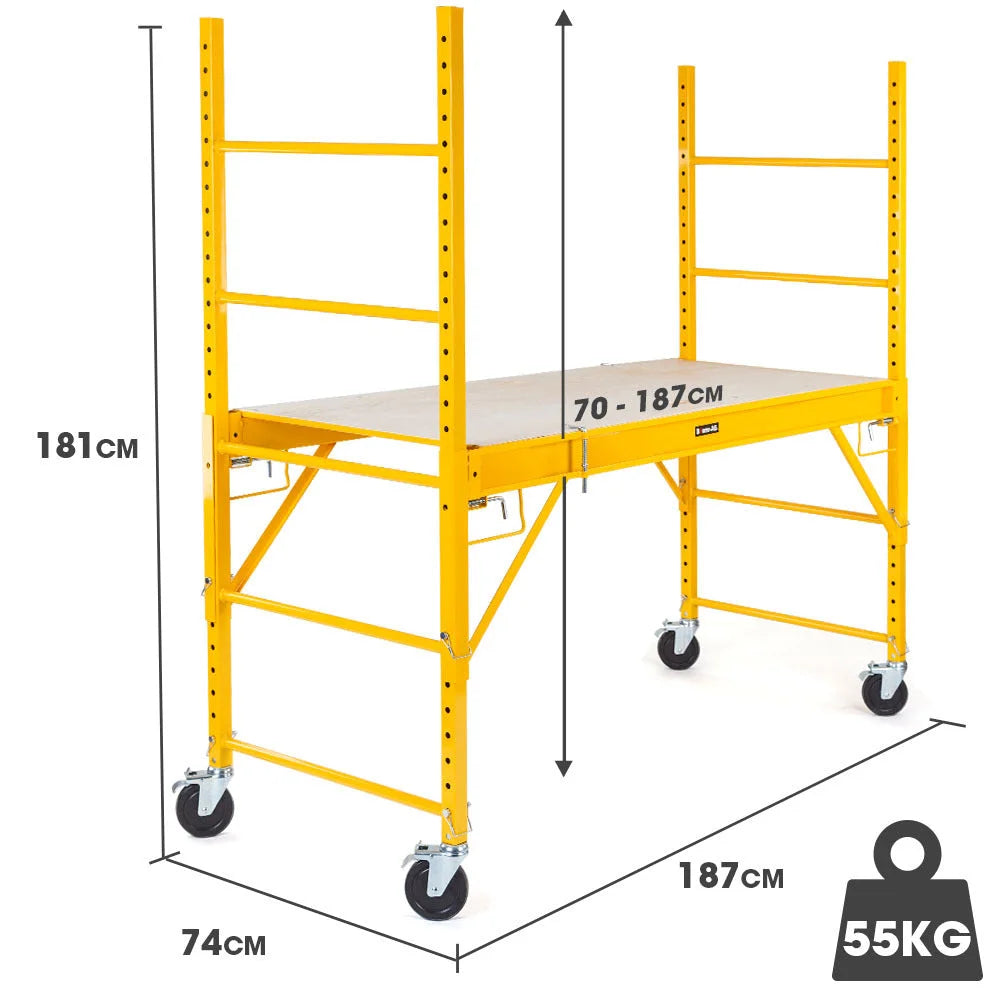 Baumr-AG Adjustable Mobile Scaffolding 450kg Capacity