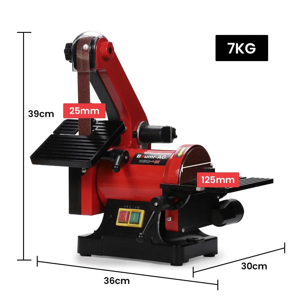 BAUMR-AG Bench Vertical Belt and Disc Sander Combo 25mm