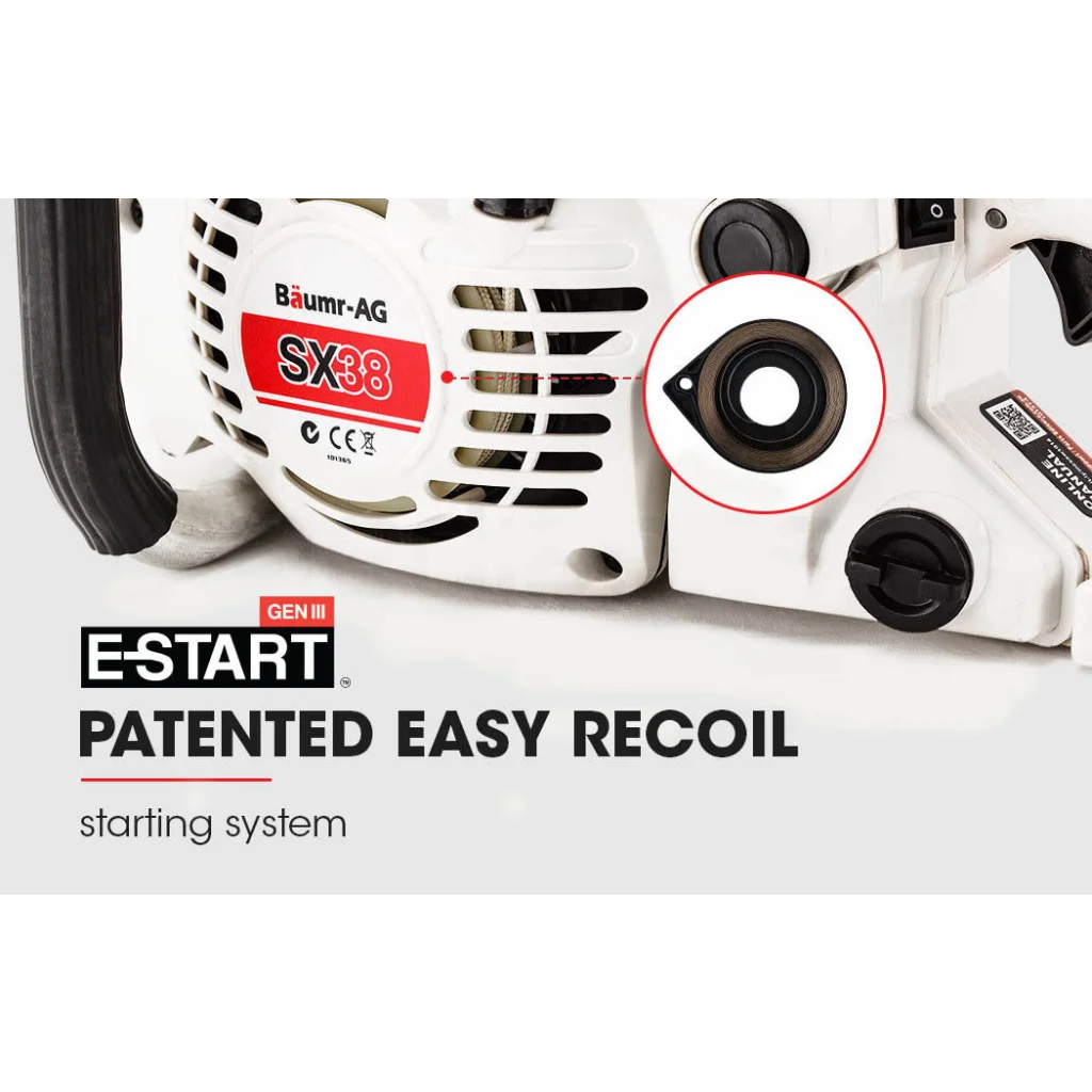 Baumr-AG Chainsaw 38CC Petrol Commercial 16’’ Bar E-Start