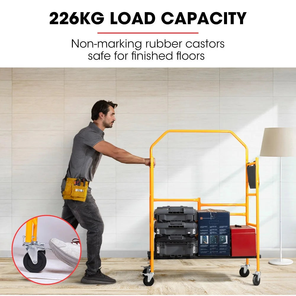 BAUMR-AG Mobile Scaffold Platform 226kg Load Steel Frame