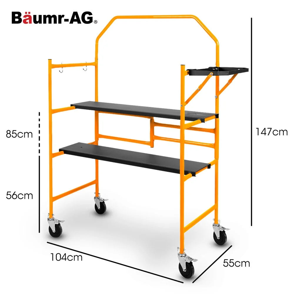 BAUMR-AG Mobile Scaffold Platform 226kg Load Steel Frame