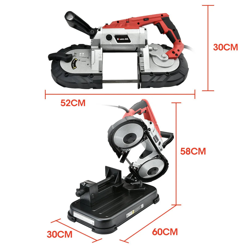 BAUMR-AG Portable Band Saw Cold Cut Metal Cut Off Bandsaw