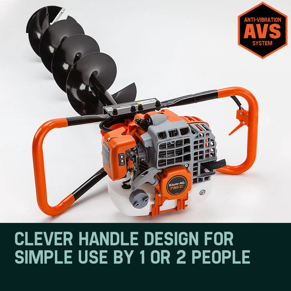 Baumr-AG Post Hole Digger 75CC Posthole Earth Auger Fence