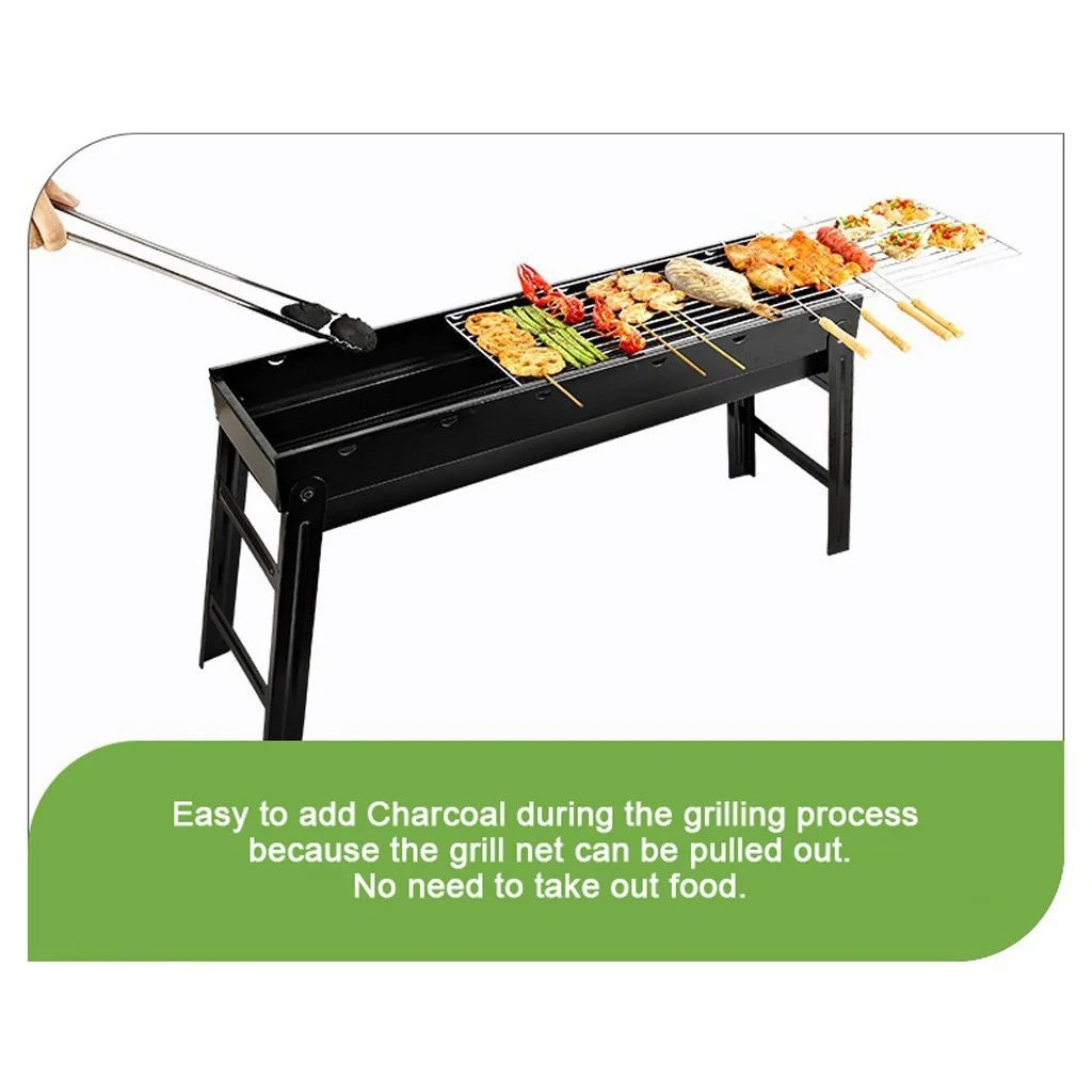 BBQ Charcoal Grill Foldable Portable Barbecue Camping