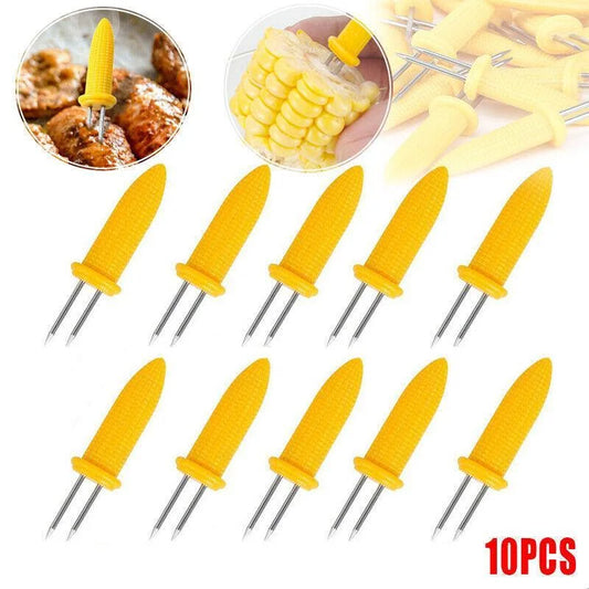 BBQ Corn Holders Set of 10 Reusable Stainless Steel Skewers