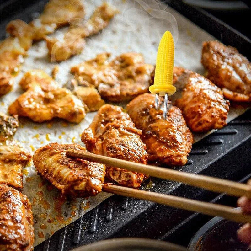BBQ Corn Holders Set of 10 Reusable Stainless Steel Skewers
