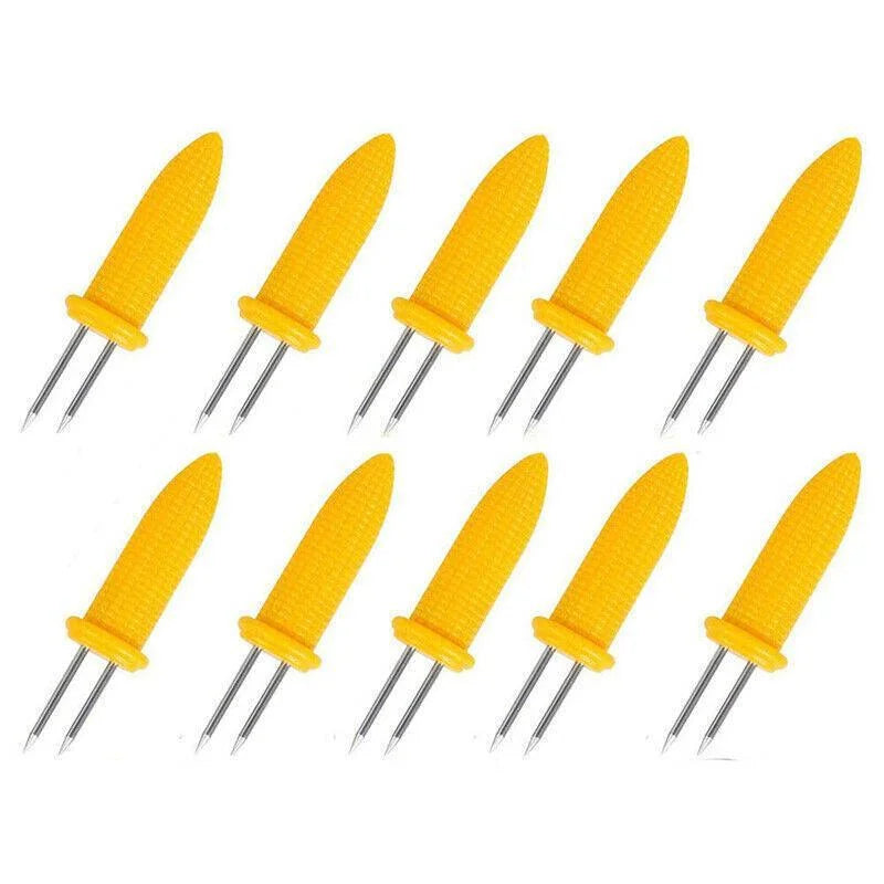 BBQ Corn Holders Set of 10 Reusable Stainless Steel Skewers