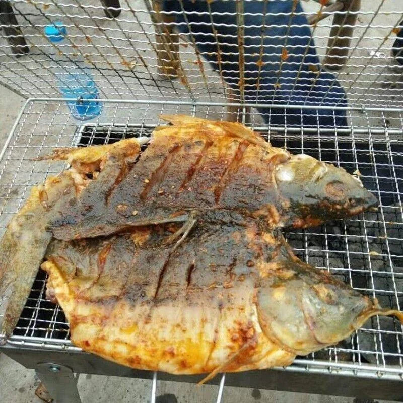 Bbq Fish Grilling Basket Grill Camping Net Meat Vegetable