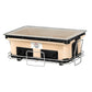 Charcoal ceramic bbq grill tabletop with boxed accessories and matching pieces