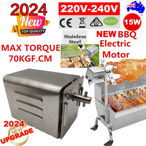 BBQ Rotisserie Motor Spit Stainless Steel Campfire Motor AU