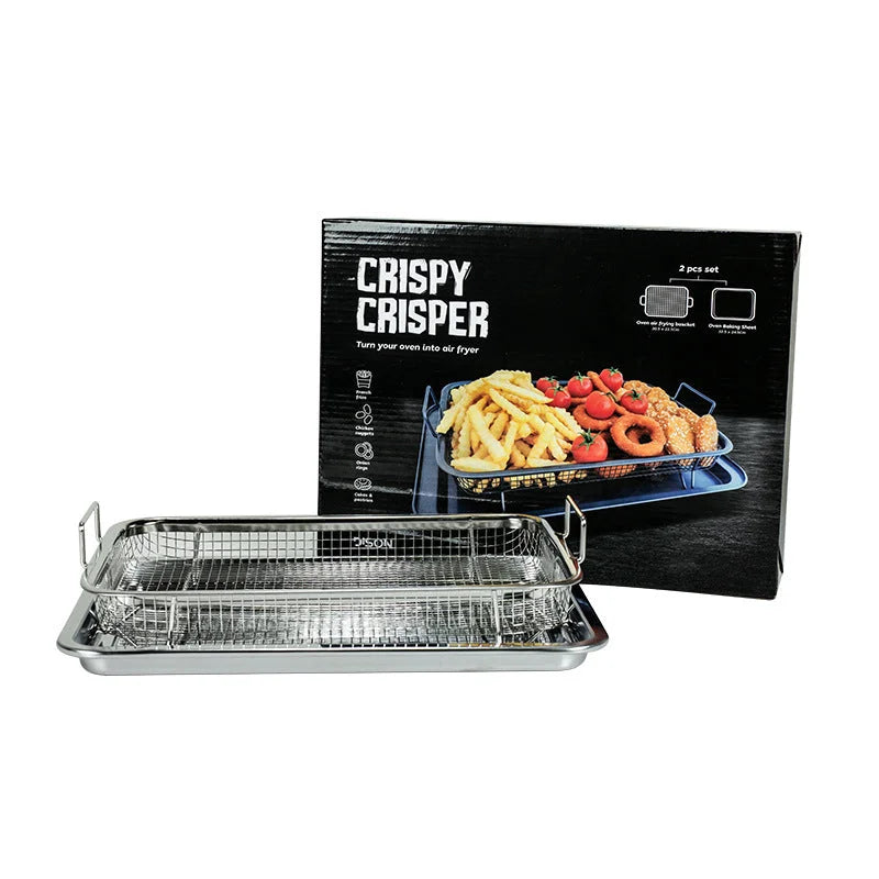 BBQ Square Non-Stick Stainless Steel Grill Basket - Silver