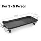 BBQ Teppanyaki Grill Premium 2X 48cm Non-Stick Hot Plate for Kitchen 3-5 Person