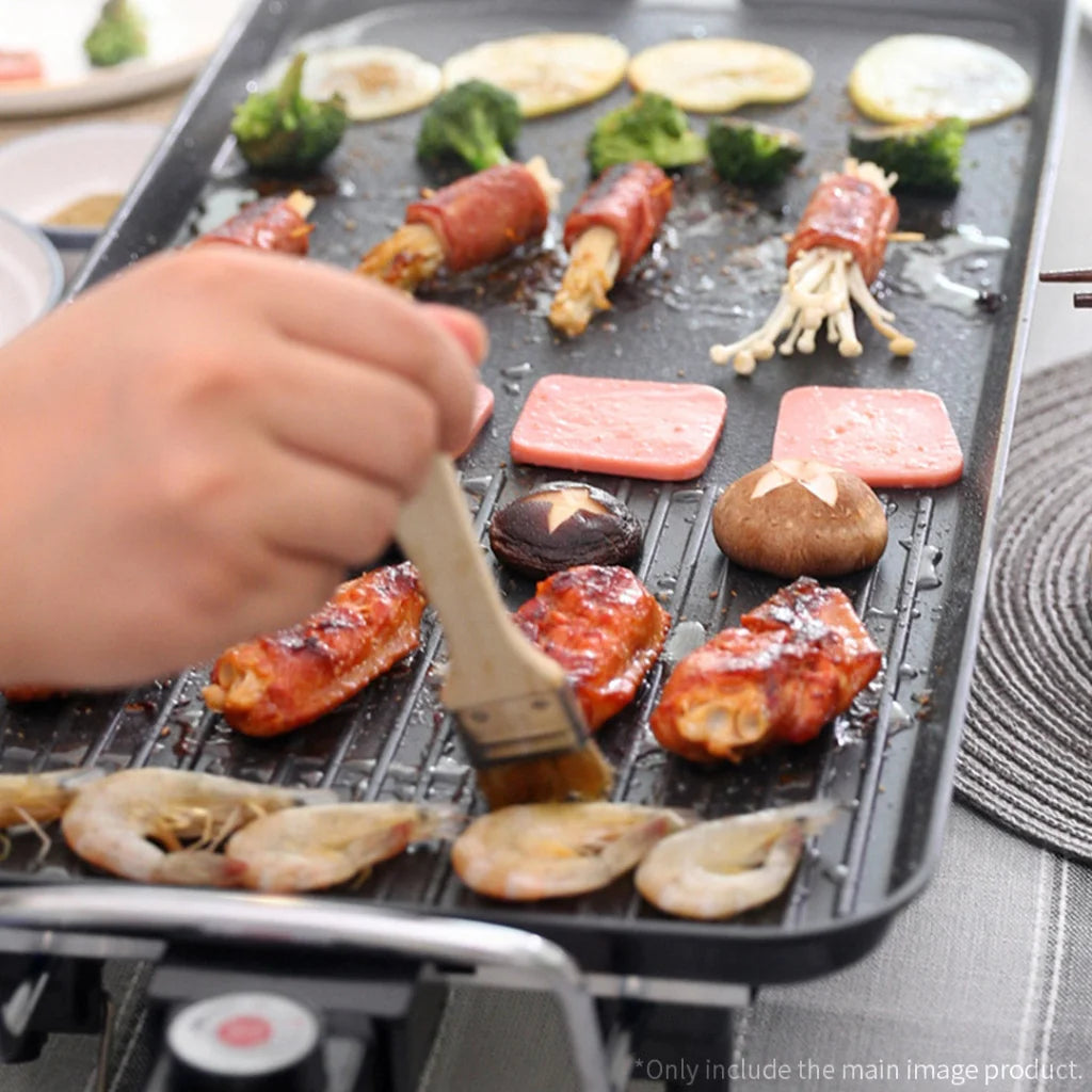 BBQ Teppanyaki Grill Premium 2X 68cm Non-Stick Hot Plate for Kitchen 6-8 Person