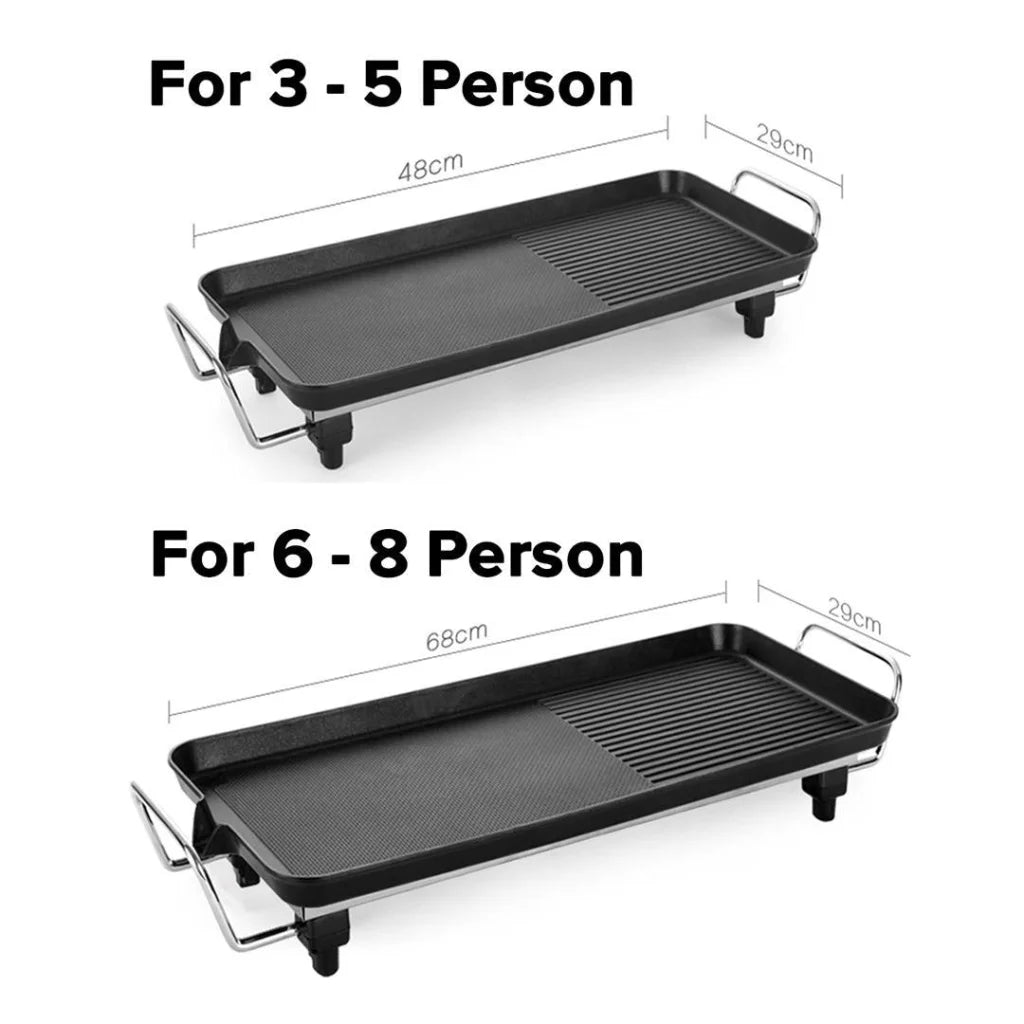 BBQ Teppanyaki Grill Premium 48cm & 68cm Non-Stick Hot Plate Kitchen Bundle