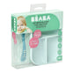 Beaba Silicone Suction Divided Plate & Spoon - Blue-1973194215533973506