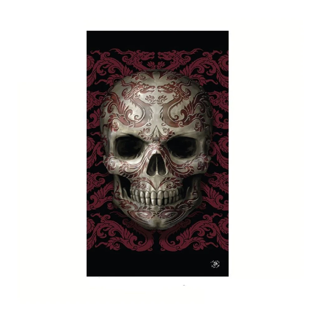 Beach Towel Anne Stokes Oriental Skull 75x150 cm - Home &
