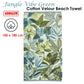 Beach Towel Bedding House Jungle Vibe Green Cotton Velour