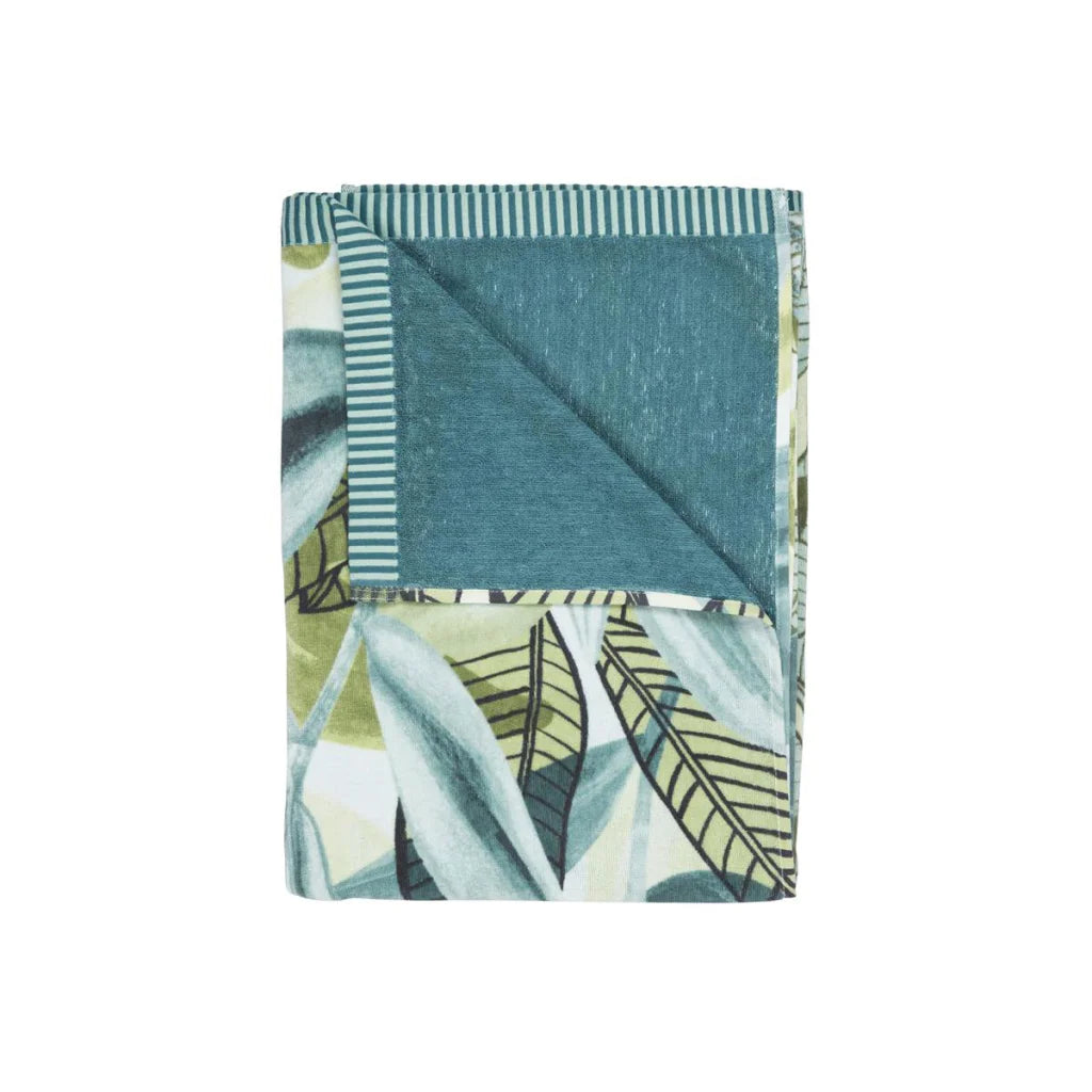 Beach Towel Bedding House Jungle Vibe Green Cotton Velour