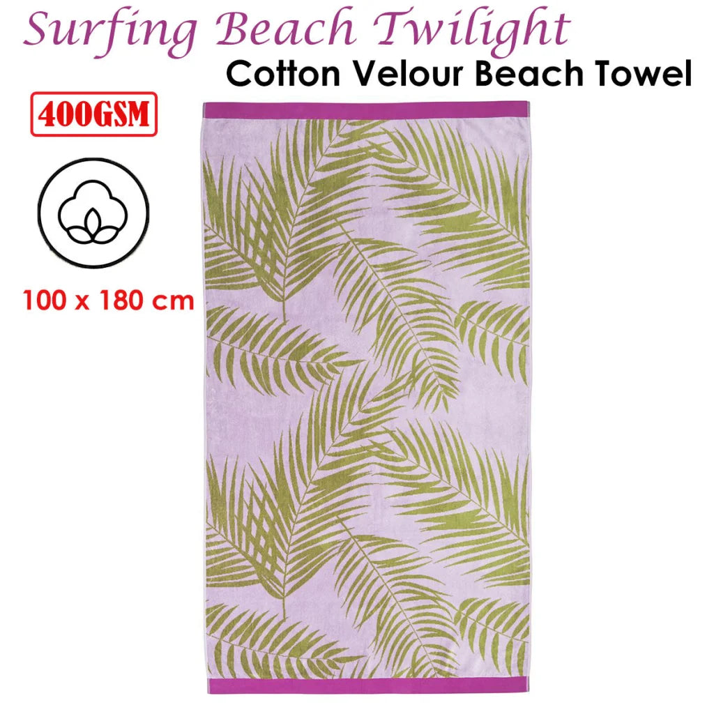 Beach Towel Bedding House Surfing Beach Twilight Cotton