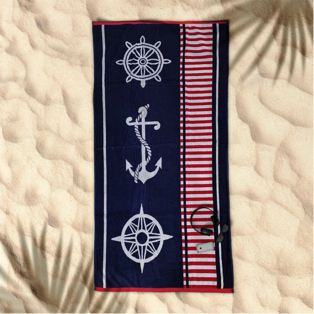 Beach Towel Rans Premium Cotton Jacquard - Sailor Blue