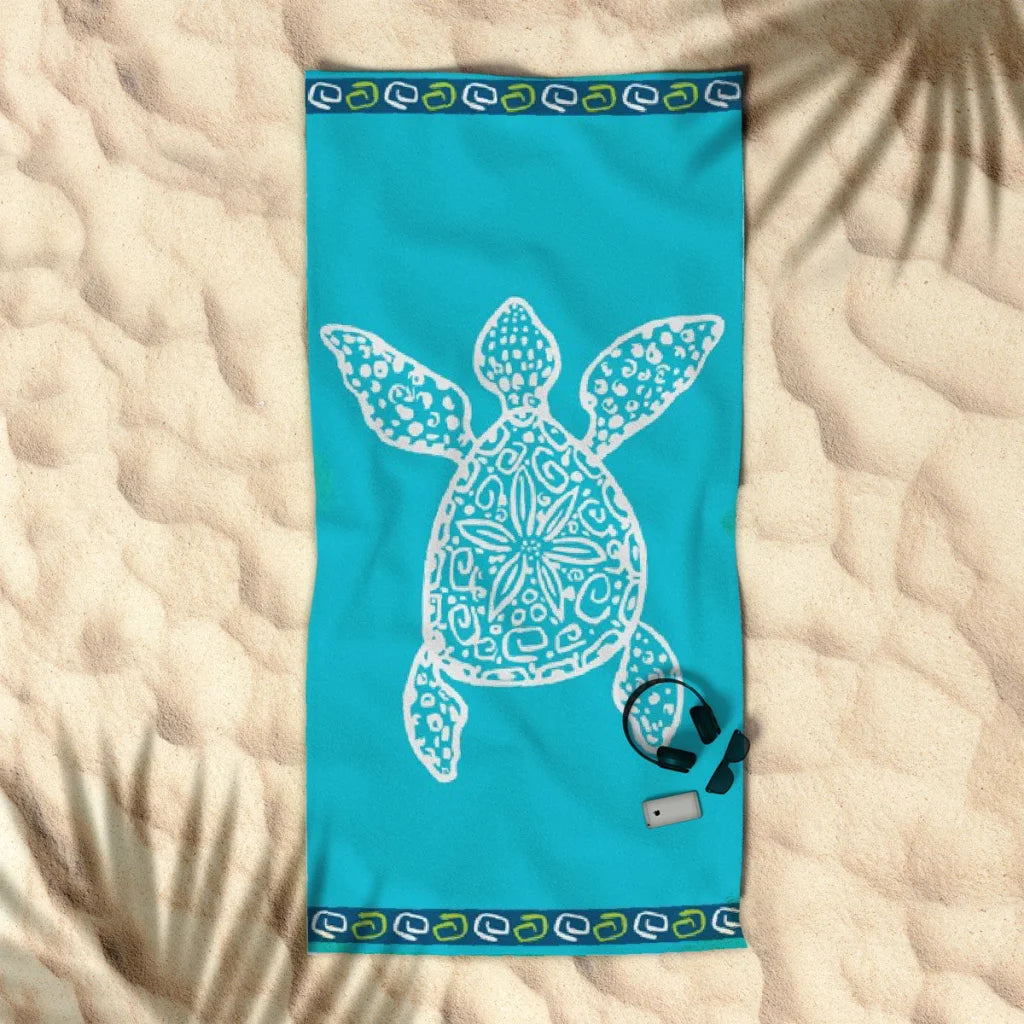 Beach Towel Rans Premium Cotton Jacquard - Turtle - Home &