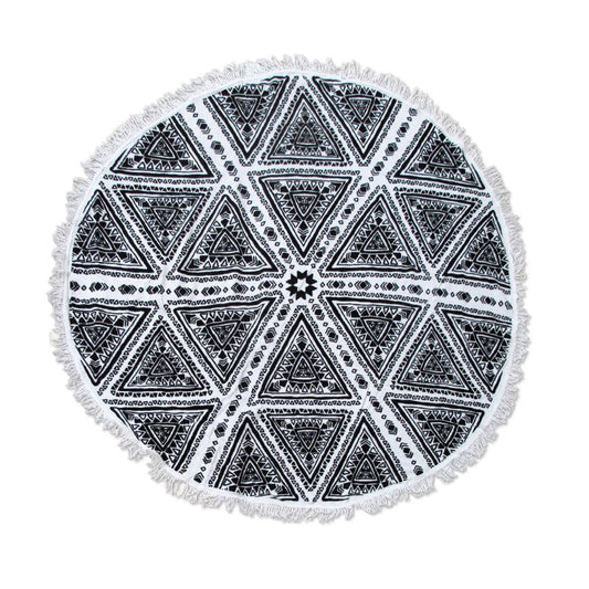 Beach Towel Zulu Triangle 100% Cotton Round - Home & Garden