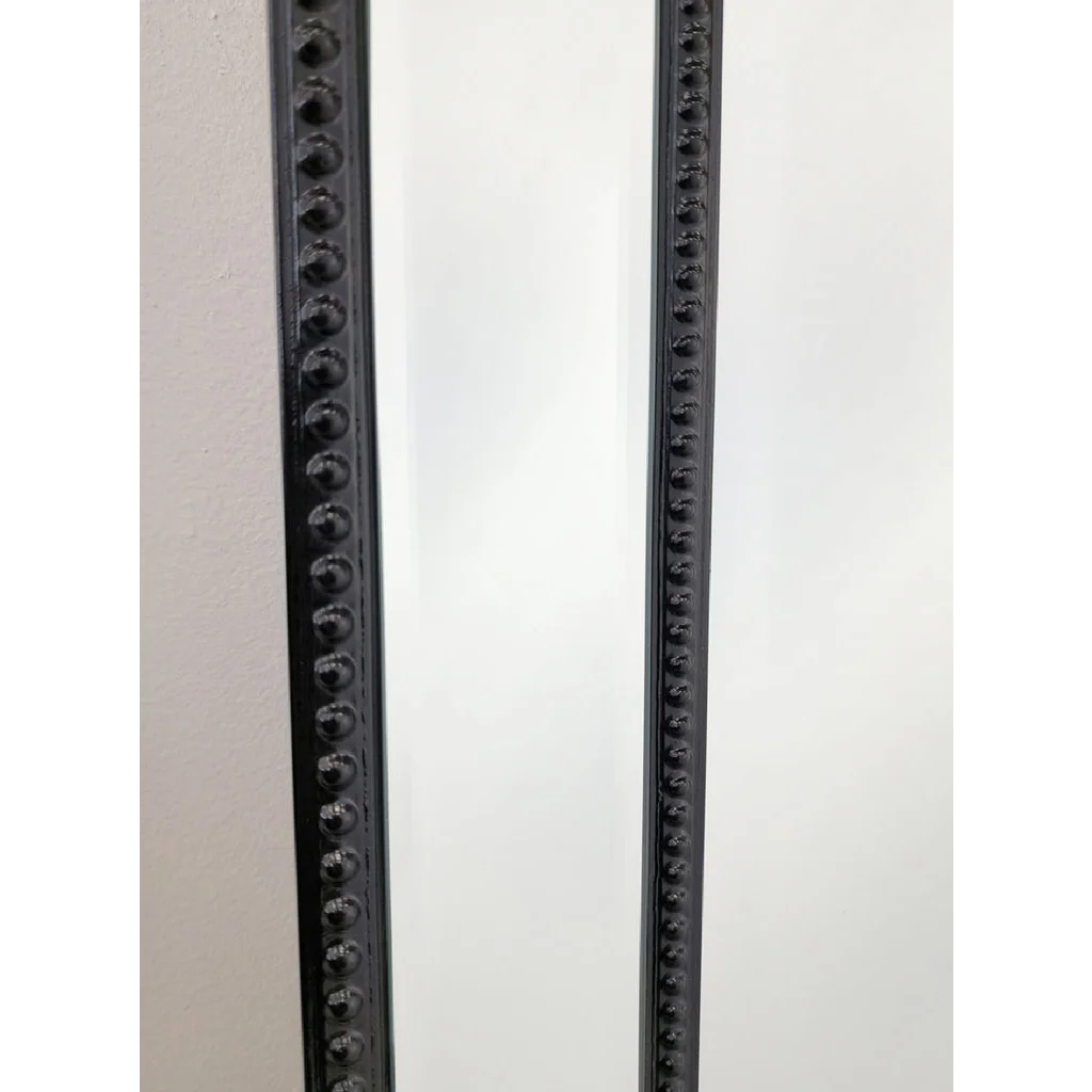 Beaded Framed Mirror Black - Free Standing 50cm x 170cm