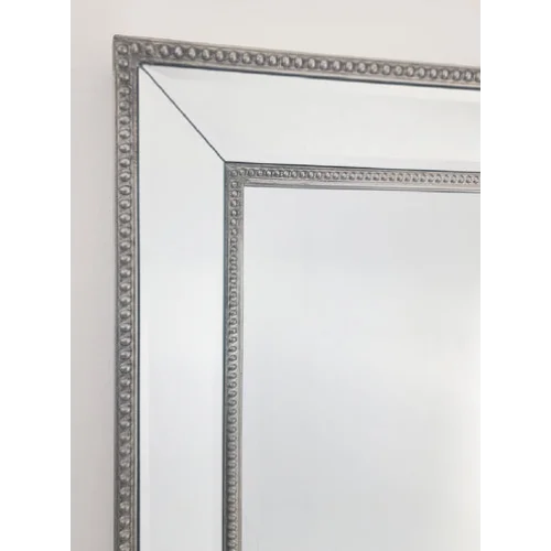 Beaded Framed Mirror Silver - Free Standing 50cm x 170cm