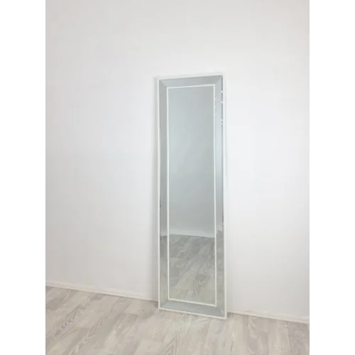 Beaded Framed Mirror - White Free Standing 50cm x 170cm