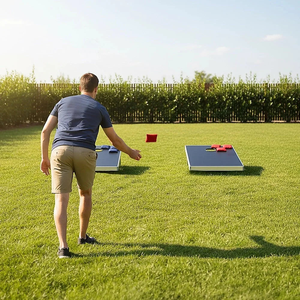 Bean Bag Toss Cornhole Game Set Aluminium Frame Portable